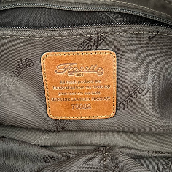 Vintage Fossil Leather Patchwork Shoulder Bag - Picture 3 of 11